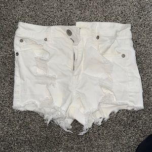 White Jean Shorts